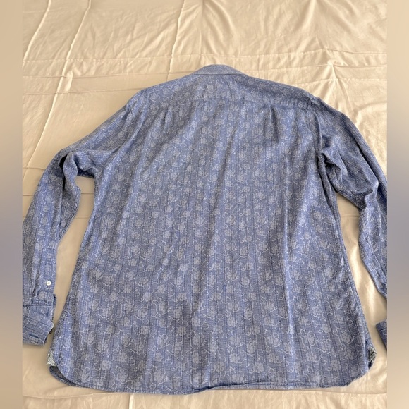 Ted Baker Archive Men’s Shirt Blue Floral Pattern Long Sleeve Button-Up - Picture 5 of 5